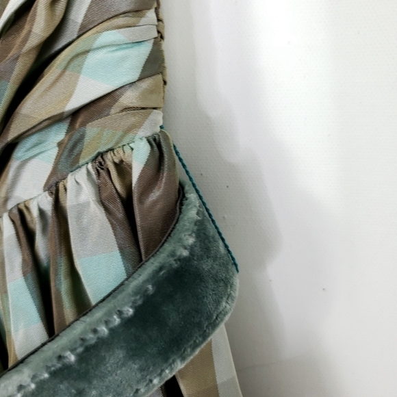 Betsey johnson evenings silk strapless fit and  flare dress has tag size 6 - Picture 11 of 13